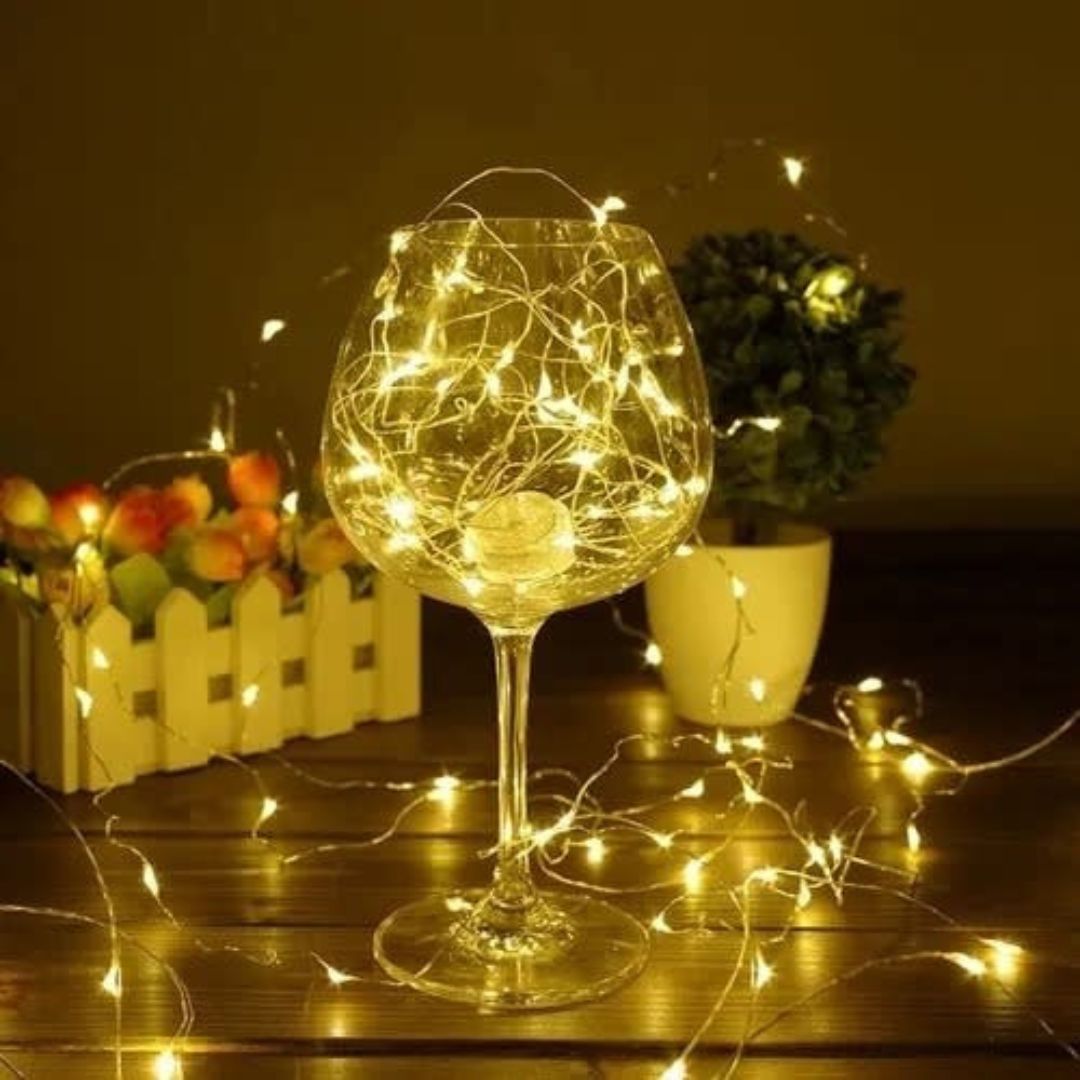 Guirnalda solar hada 10 metros luz cálida