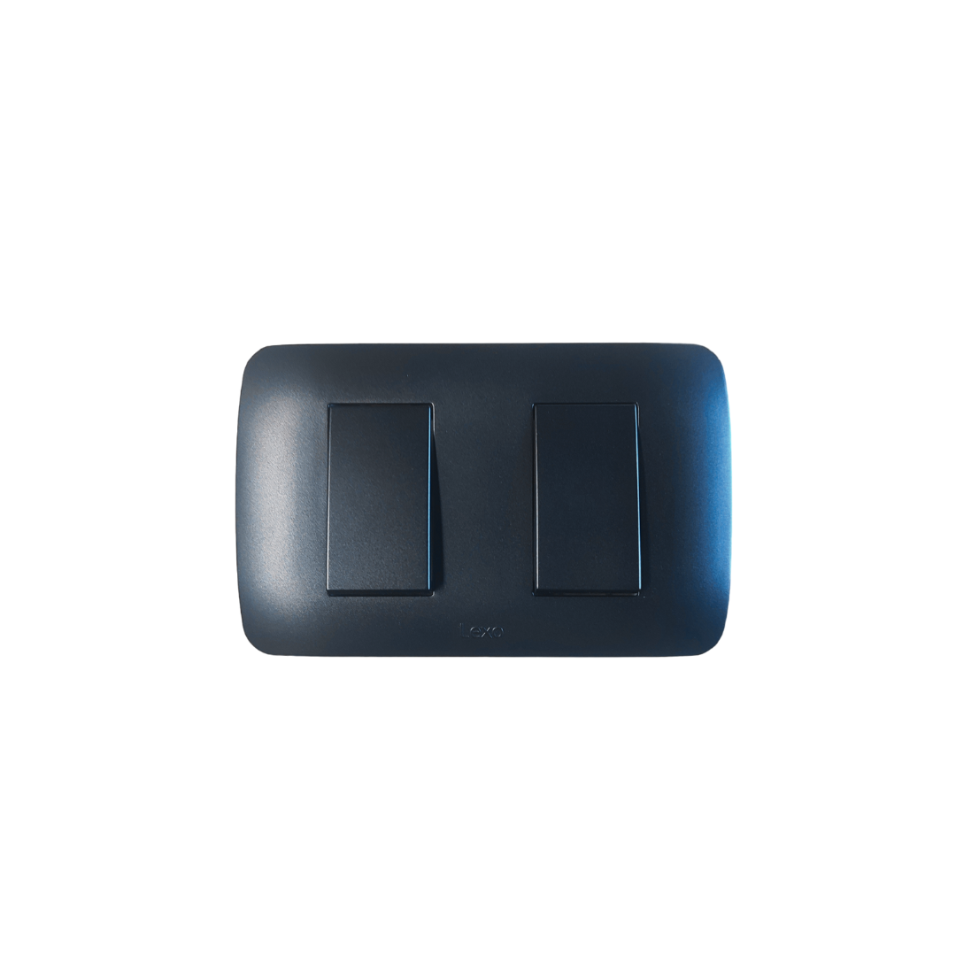 Interruptor doble 9/15 10A color grafito certificado