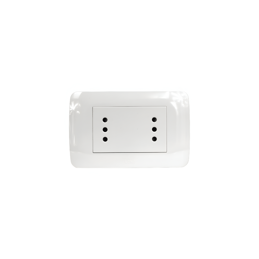 Enchufe duplex 10A color blanco certificado