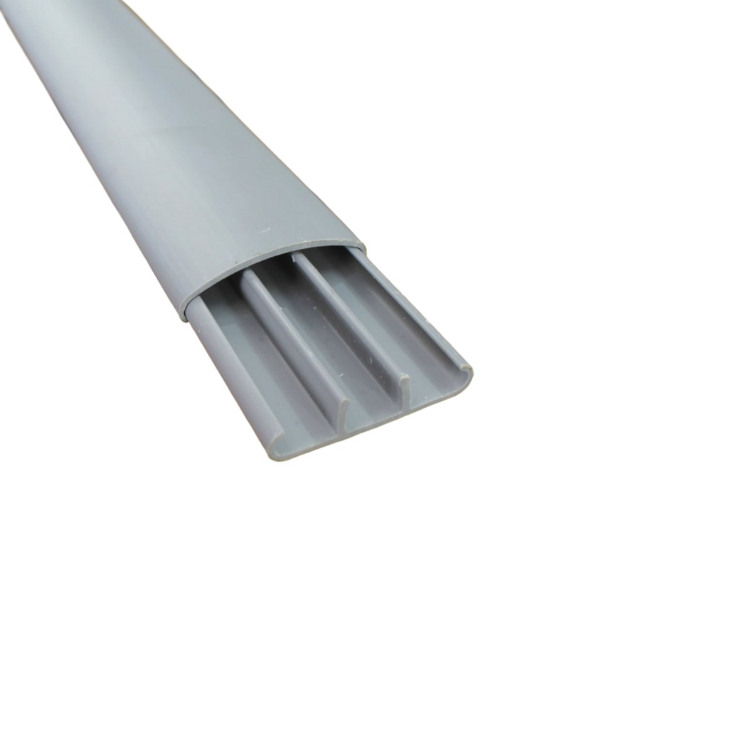Canaletas de piso PVC 75x17 mm 2Mts gris con adhesivo