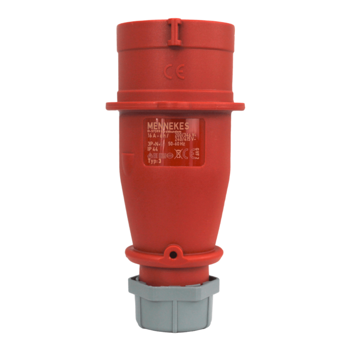 Enchufe macho volante 3P+N+T 16A 380V IP44