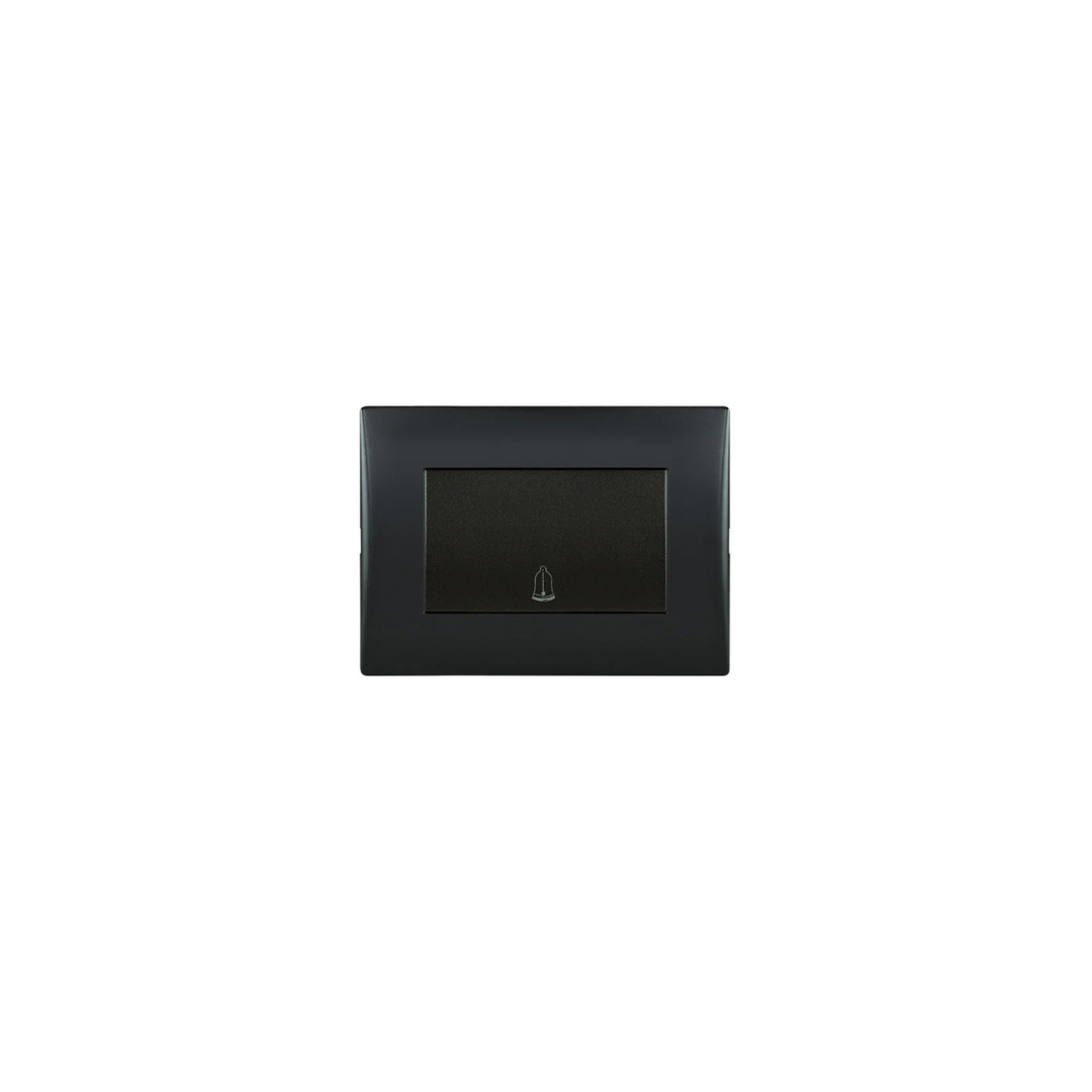 Interruptor andes teclon pulsador timbre 10A black certificado