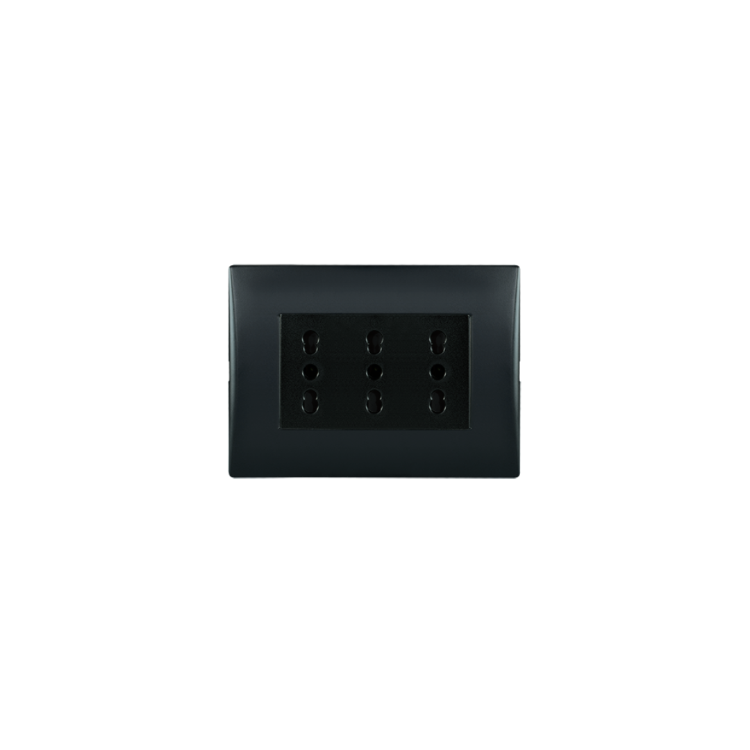 Enchufe andes triplex 10/16A black certificado