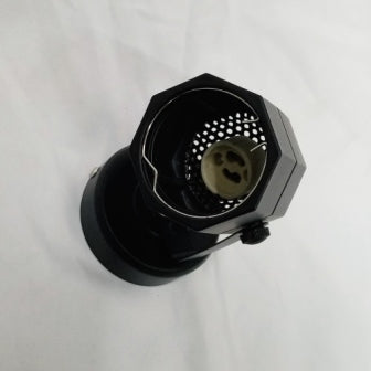Aplique negro porta ampolleta GU10