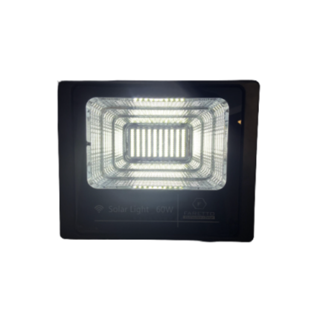 Proyector led solar profesional 60w luz fría