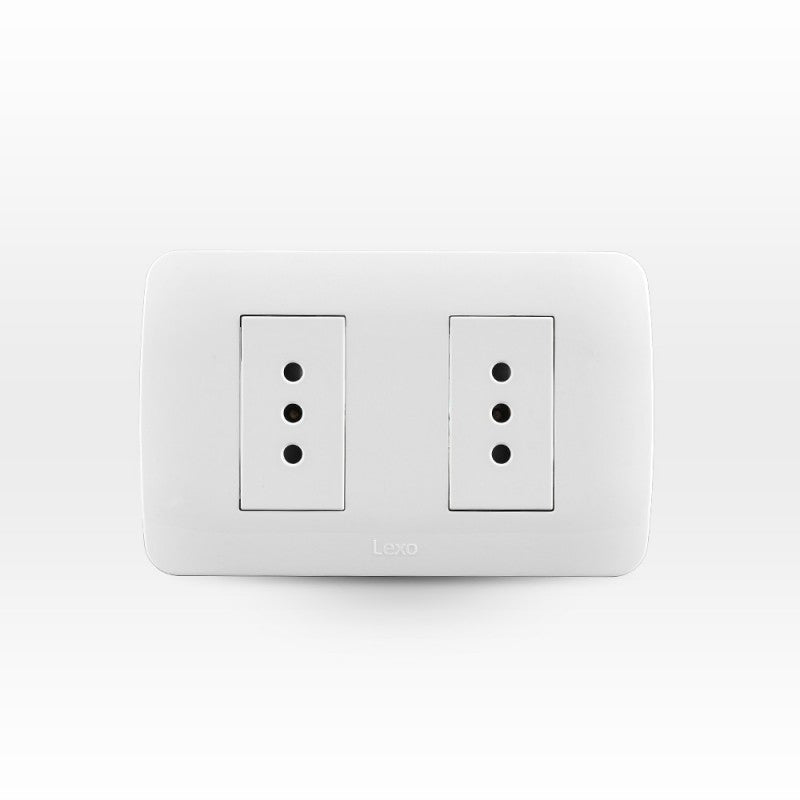 Enchufe doble 10A color blanco certificado
