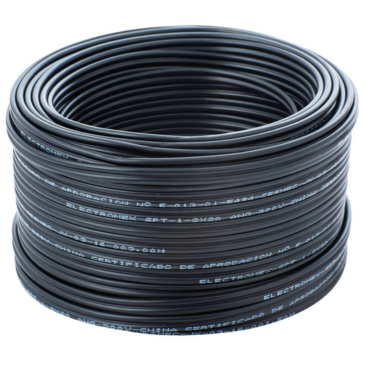 Cable paralelo negro 2x20 AWG 10M certificado