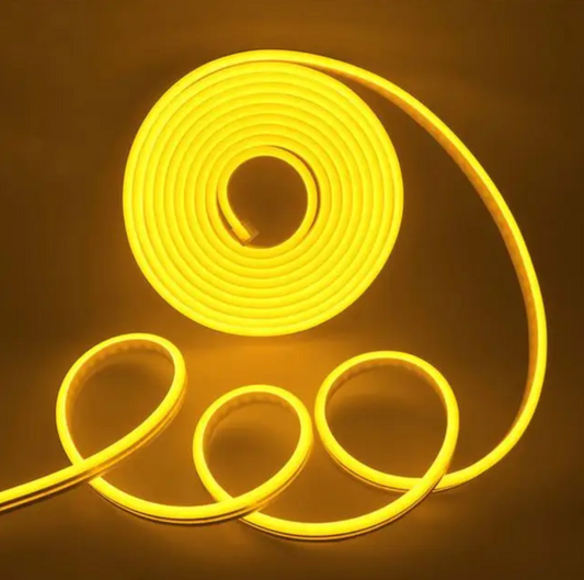 Neón Flex 5 mts amarillo con conector