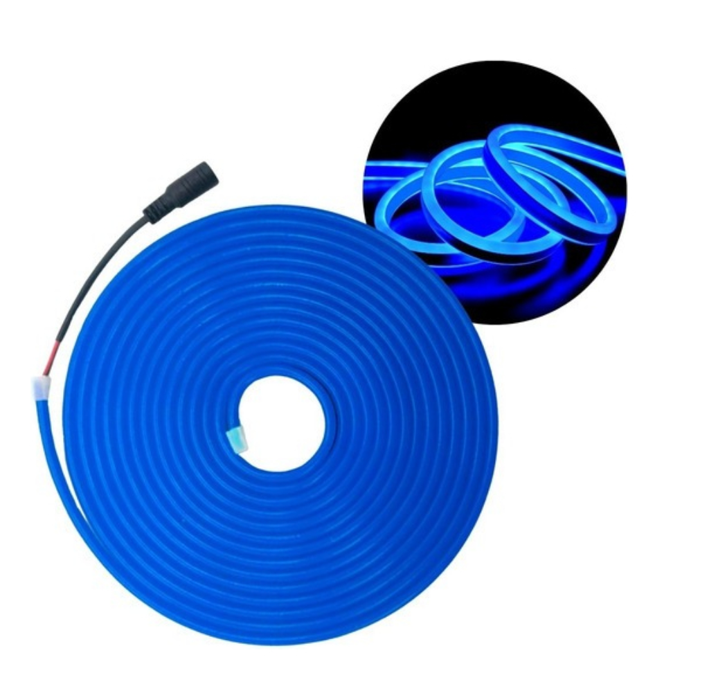 Neón Flex 5 mts azul con conector