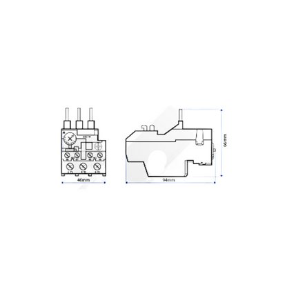 Relé térmico para contactor  5.5-8A IP20