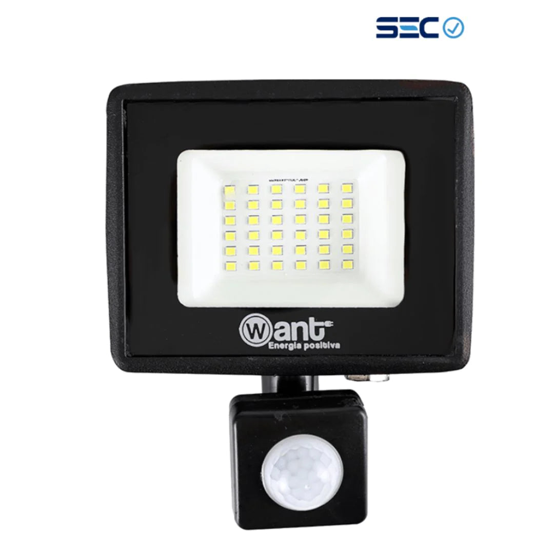 Proyector de área smd street con sensor 50w luz fría