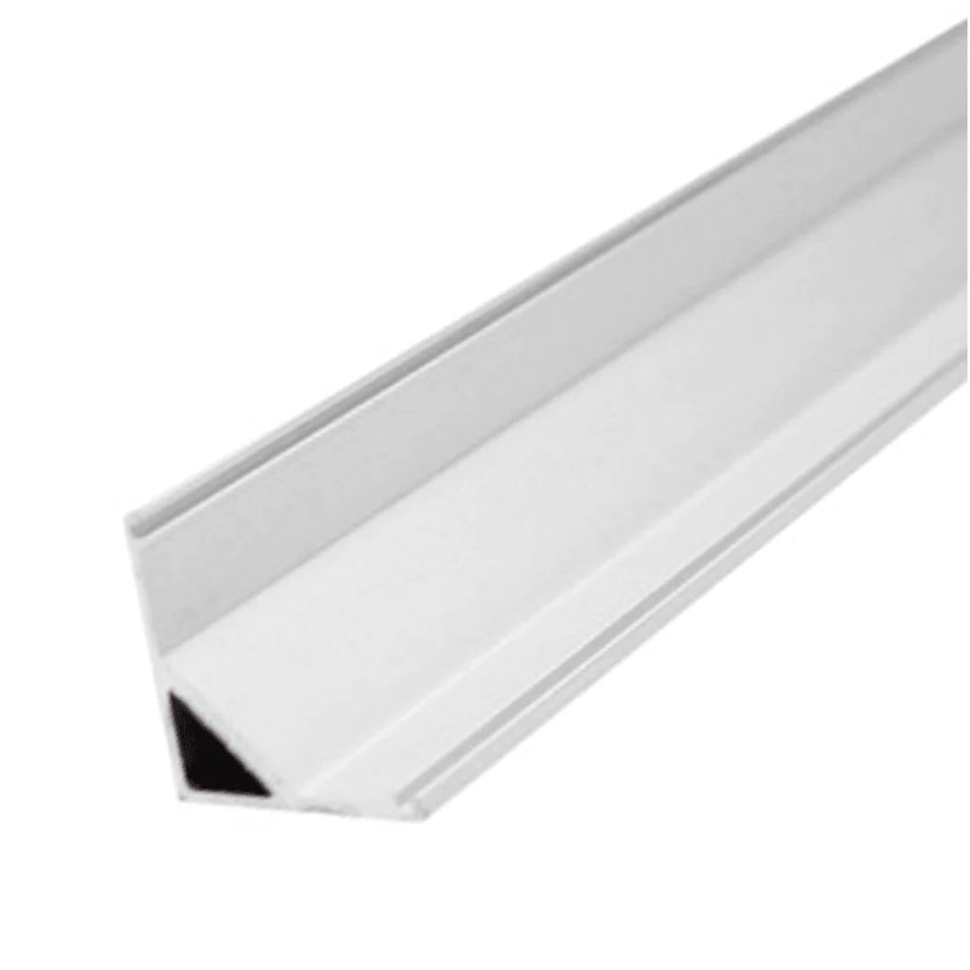 Perfil de aluminio 2mts x 16mm x 16mm esquinero para cinta led 2 metros