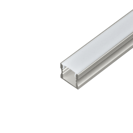 Perfil de aluminio 2mts x 15mm alto x 17mm ancho sobrepuesto para cinta led