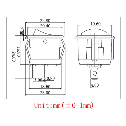 Interruptor negro basculante 220V