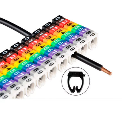 Marcador para cable número 5 verde 2,5mm tira 10U