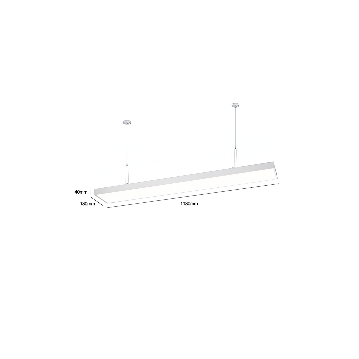 Lineal led 120x18x40 cm 48W blanco luz neutra