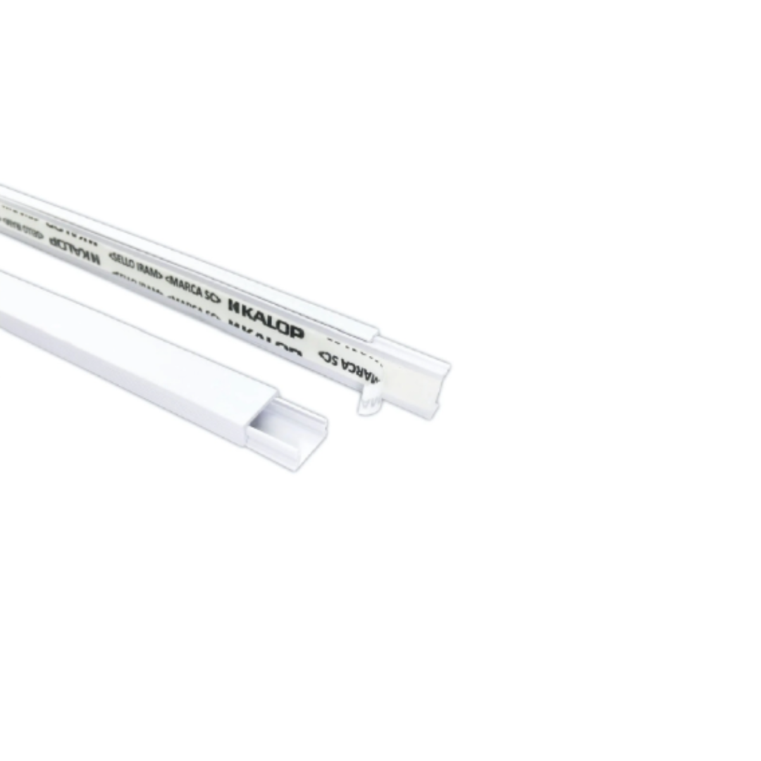 Canaleta 20MM X 10MM X 2Mts con adhesivo blanca