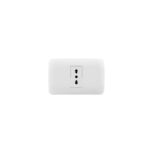 Enchufe simple 10/16A color blanco certificado