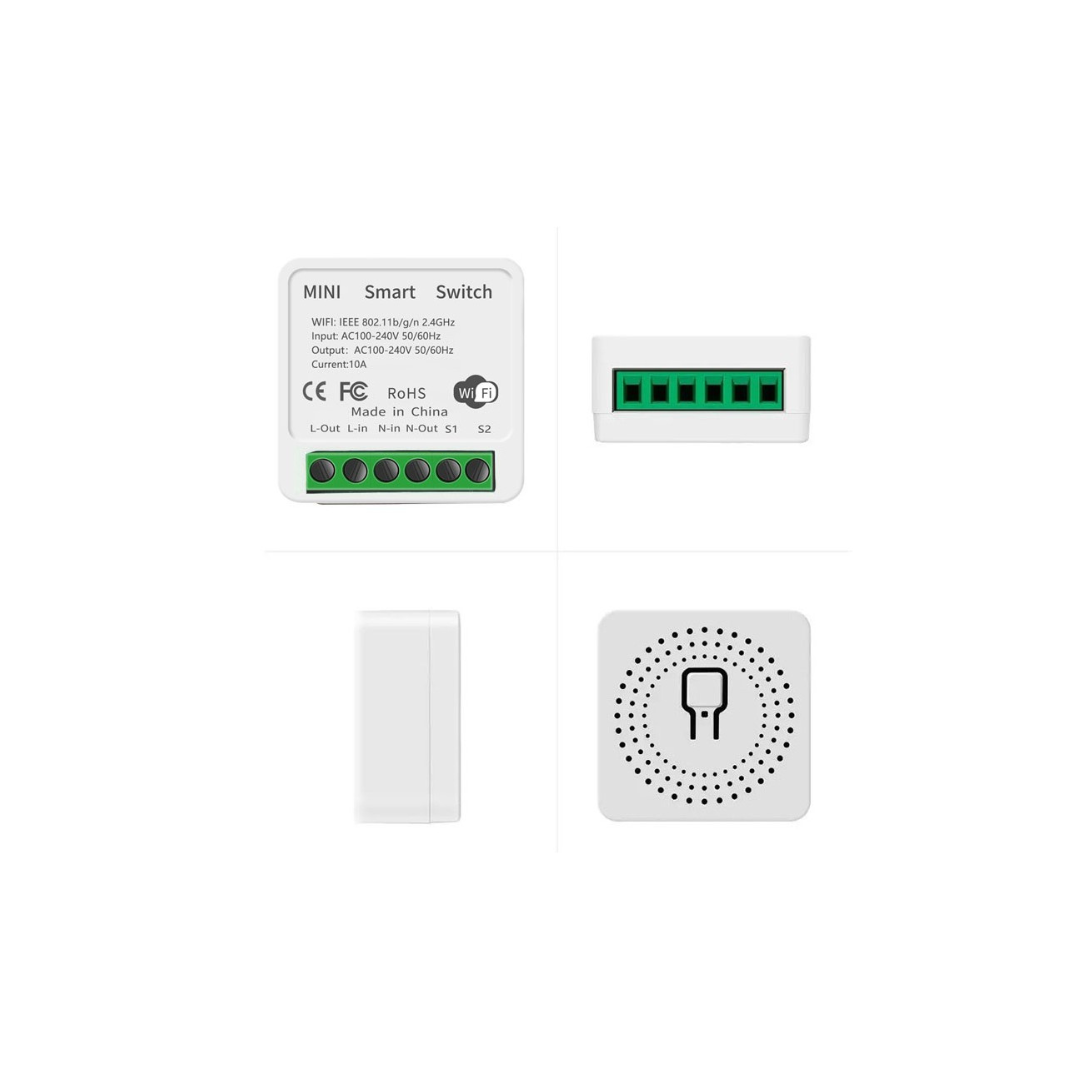 Modulo interruptor o enchufe wifi mini 16A compatible con Alexa y Google