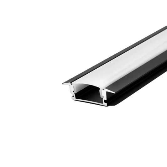 Perfil de aluminio 2mts x 5,6mm x 16,8mm embutido para cinta led