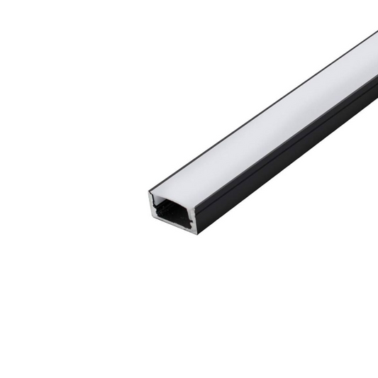 Perfil de aluminio 2mts x 6,5mm x 16mm sobrepuesto para cinta led