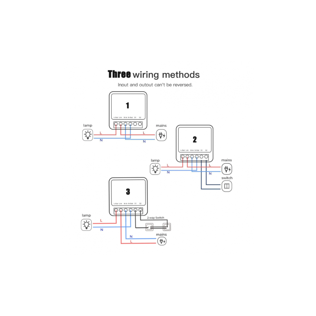 Modulo interruptor o enchufe wifi mini 16A compatible con Alexa y Google