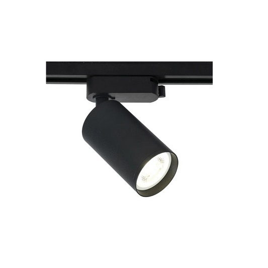 Foco de riel monofásico porta ampolleta GU10 negro