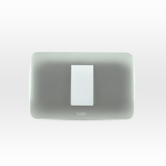 Interruptor simple 9/12 10A color plata certificado