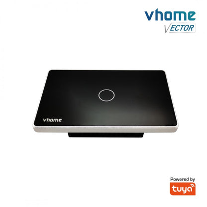 Interruptor Wifi RF vector design SN sin neutro black touch 1 canal compatible con Google Home y Alexa